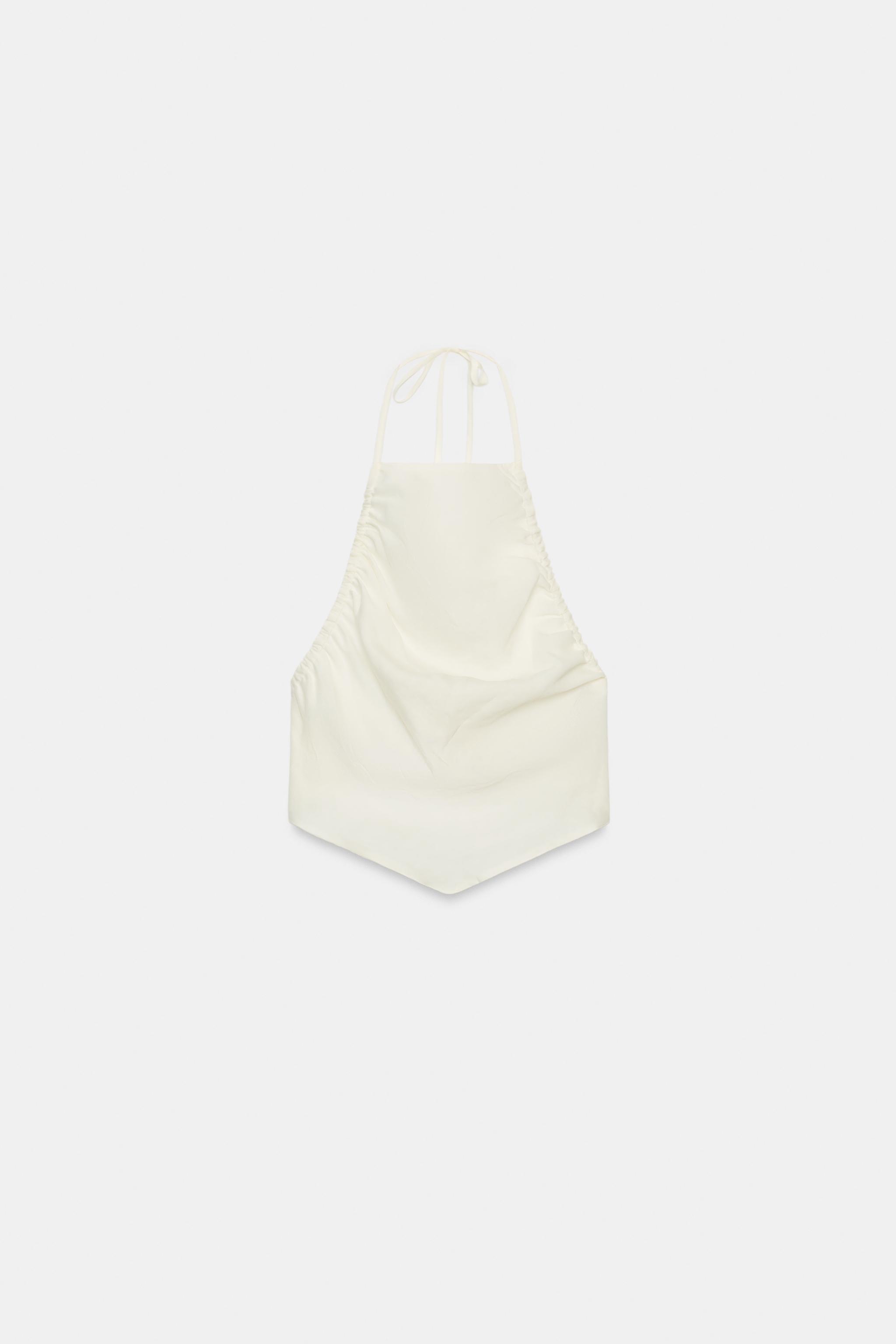 TOP HALTER PLISSÉ
